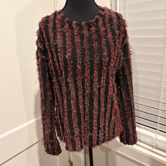 Zara Sweaters - Zara Black and Red Textured Women's Sweater